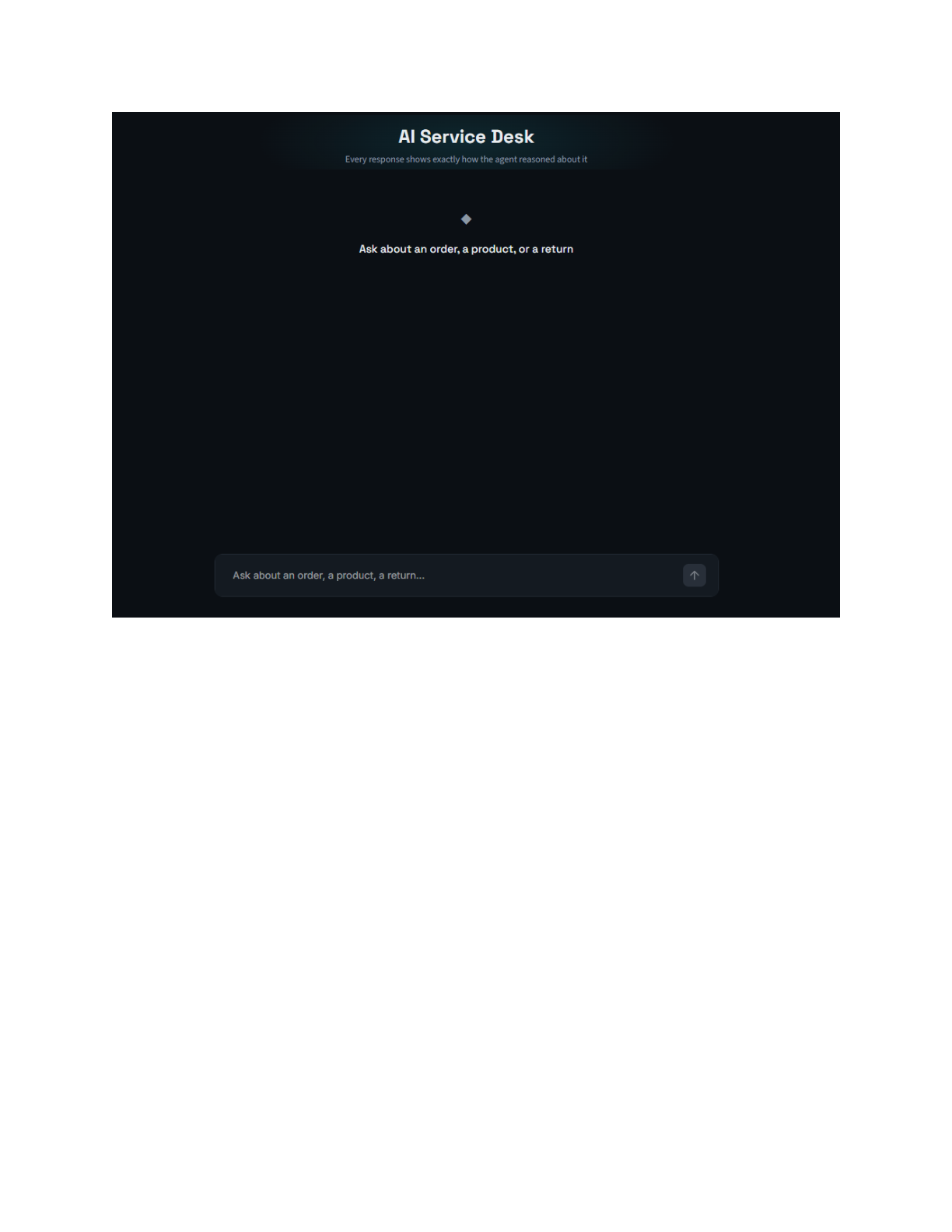 AI Service Desk Chat Landing